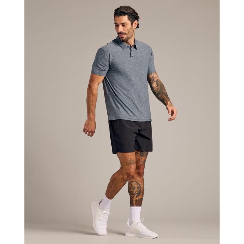 Heather Navy Active Polo 2.0