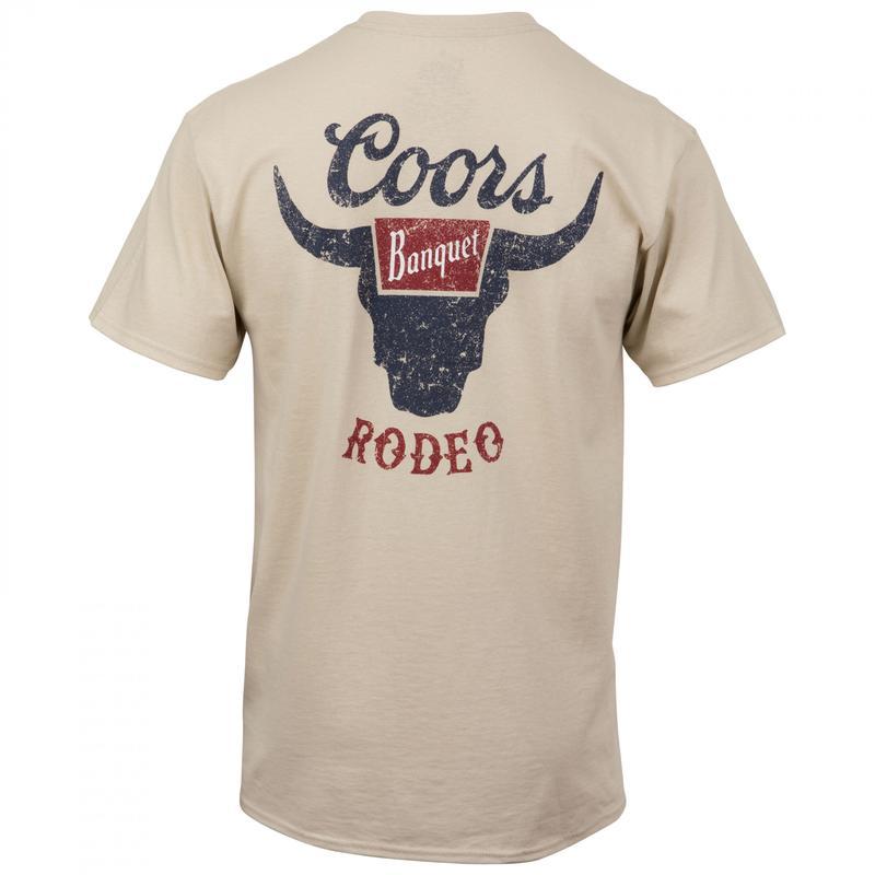 Coors Banquet Rodeo Logo Print T-Shirt, Shirts For Mens