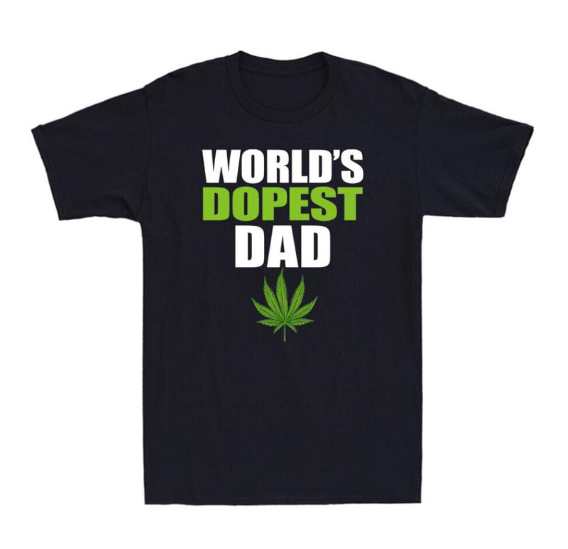 A graphic tee paired with sneakers- Worlds Dopest  Gift For Dad Novelty men s shirt Top