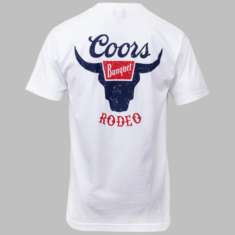 Coors Banquet Rodeo Logo Print T-Shirt, Shirts For Mens