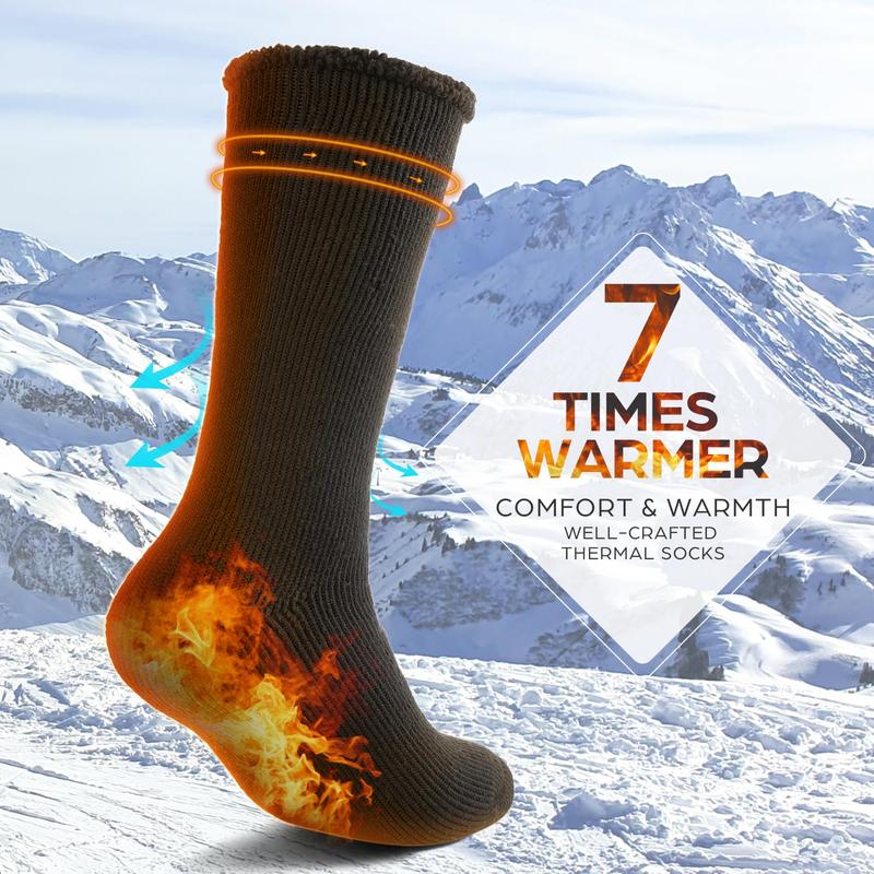 DG Hill Winter Thermal Socks - Warm Socks for Men Women Cold Weather Insulated Sock - Heated Socks Thick Snow Sock