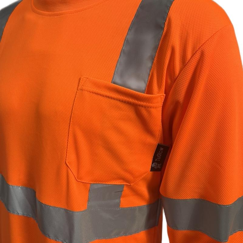 4 PACK - Class 3 High Visibilty Long sleeve safety shirt available in Orange and Yellow