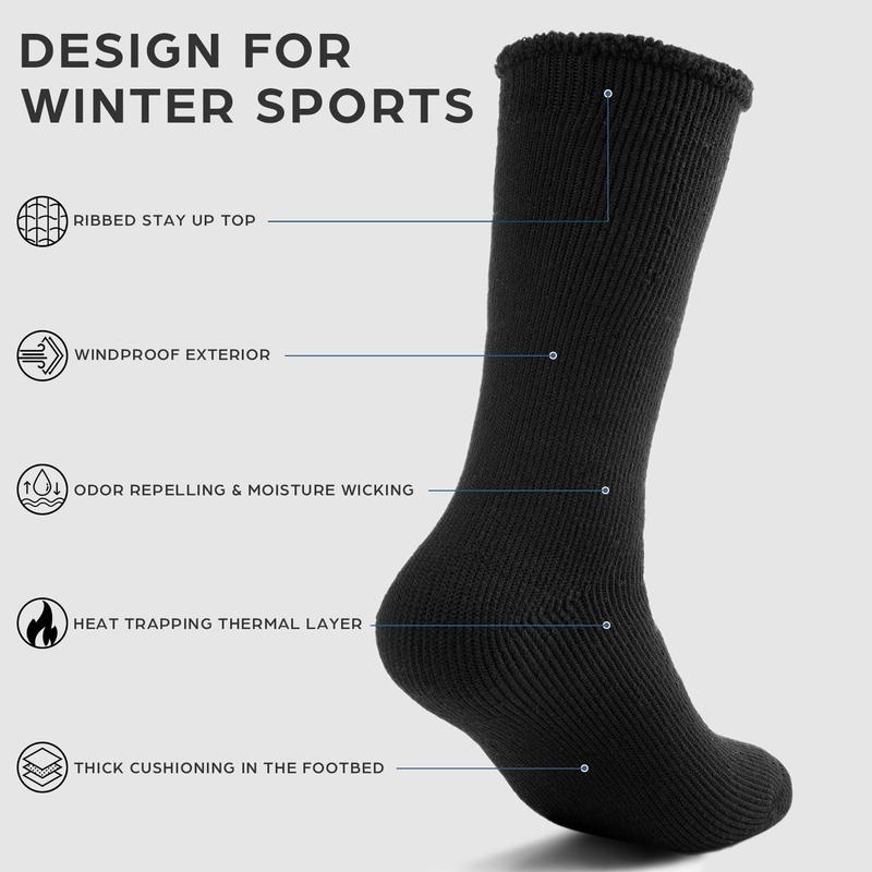 DG Hill Winter Thermal Socks - Warm Socks for Men Women Cold Weather Insulated Sock - Heated Socks Thick Snow Sock