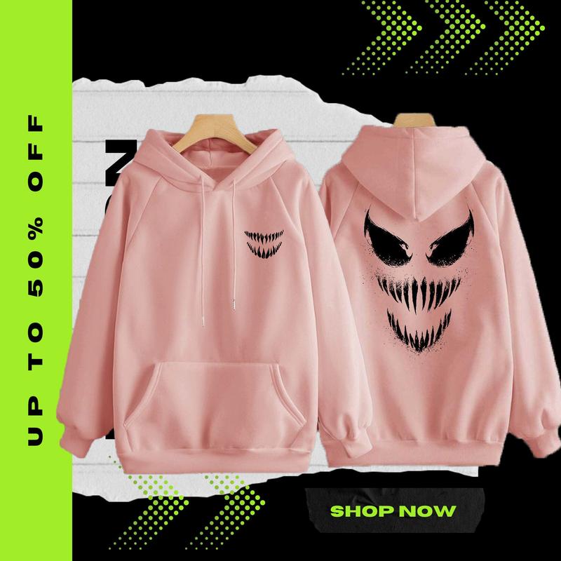 [Ready Stock In Malaysia]Venom Smile Hoodie Lelaki Jacket Sweatshirts Unisex Hoodie Long Sleeve Swag Hoodie Men Clothes