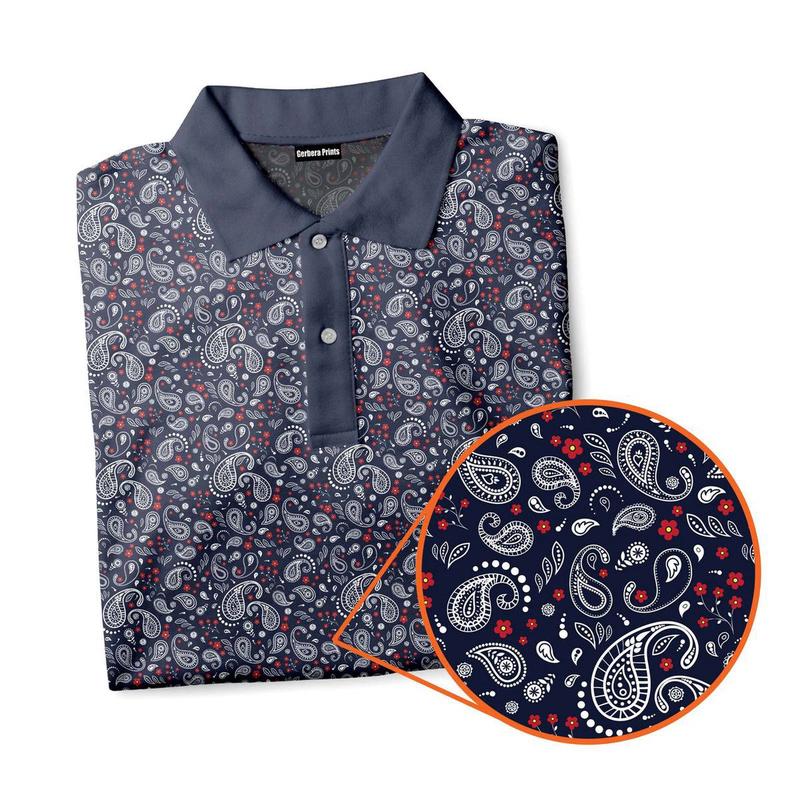 Navy Paisley - Golf Polo Shirt, Unique Men Polo Shirt, Humor Witty Gift for Golf Lover