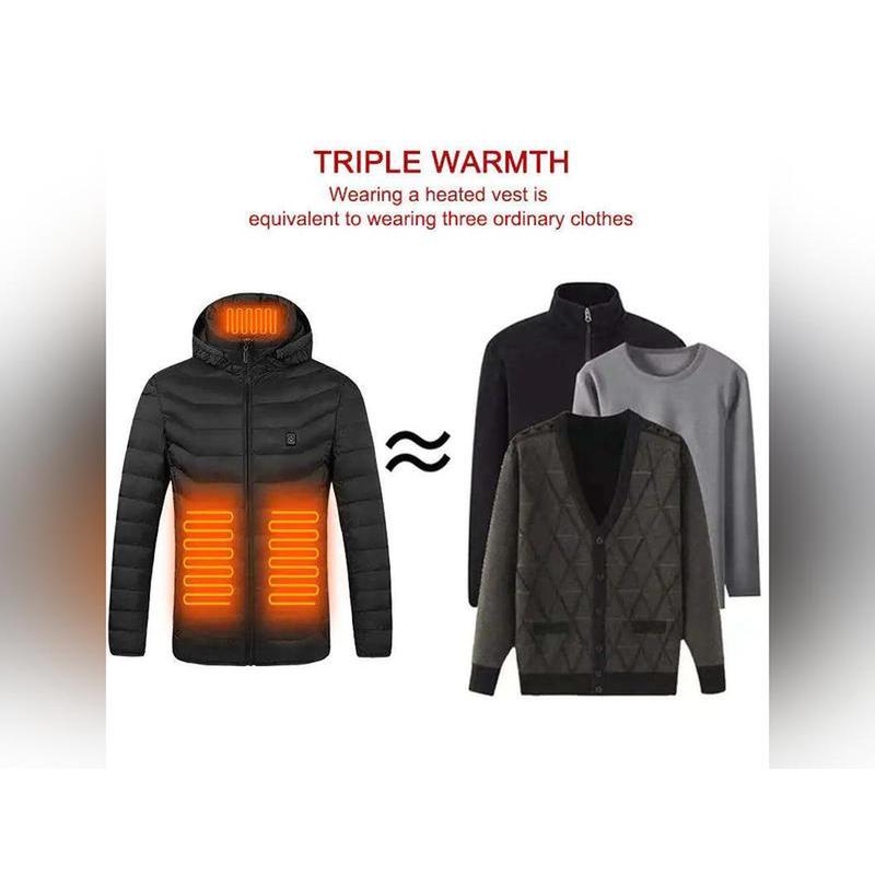 Heated Jacket for Men and Women, Battery-Powered Winter Jacket for Cold Weather