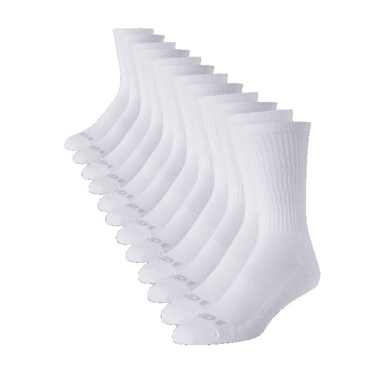 Men's Cushion Crew Sock, Pack of 12 - Soft and Comfortable