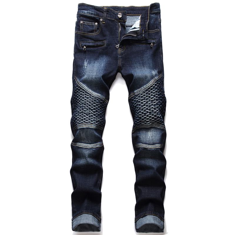 Men's Classic Zipper Biker Regular Fit Flex Jean