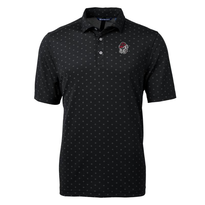 Georgia Bulldogs Virtue Eco Pique Tile Print Recycled Polo - Black, Men Football NCAA Polo Shirt Trendy 2024,Classic Football Polo Shirt, Gift For Men