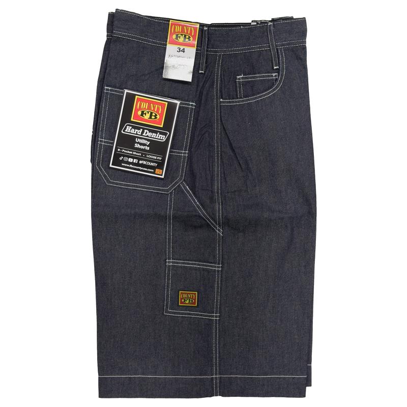 FB County Hard Denim Utility Shorts