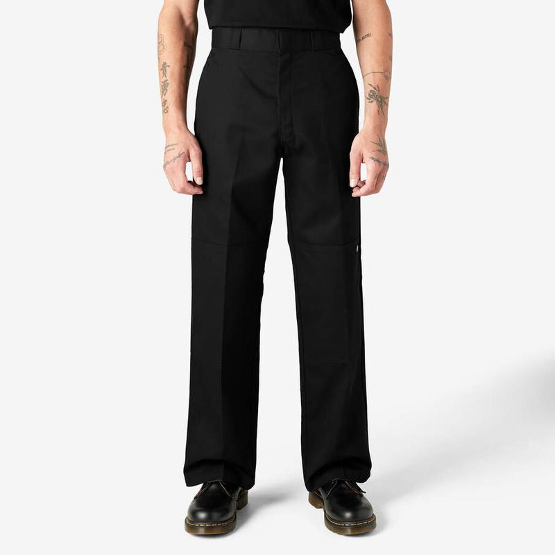 Dickies Loose Fit Double Knee Twill Work Pants Trousers for Men, Reinforced Knees and Pockets Plain Classic