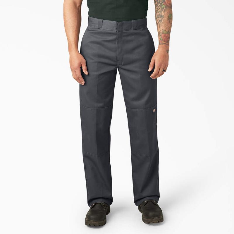 Dickies Loose Fit Double Knee Twill Work Pants Trousers for Men, Reinforced Knees and Pockets Plain Classic