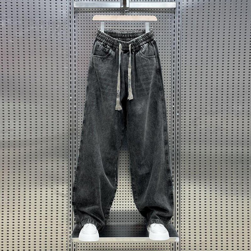 Men’s and Women’s Retro Baggy Cargo Jeans - Washed Black and Grey Denim for Everyday Comfort