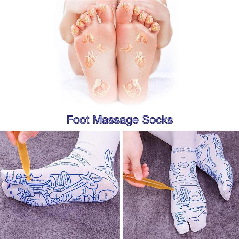 [Reflexology Socks Tool Set] Best Thanksgiving Gift for Grandfather for Grandmother for Girlfriend or Boyfriend, Reflexology Foot Massage Socks for Women and Men