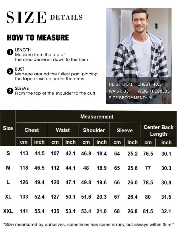 COOFANDY B Men's Plaid Hoodie Flannel Shirt Jacket Long Sleeve Casual Fashion Button Shirts black friday