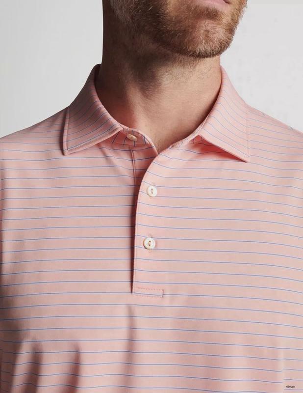 PETER MILLAR Drum Performance Polo Shirt Jersey Summer Comfort Peach XL NWT