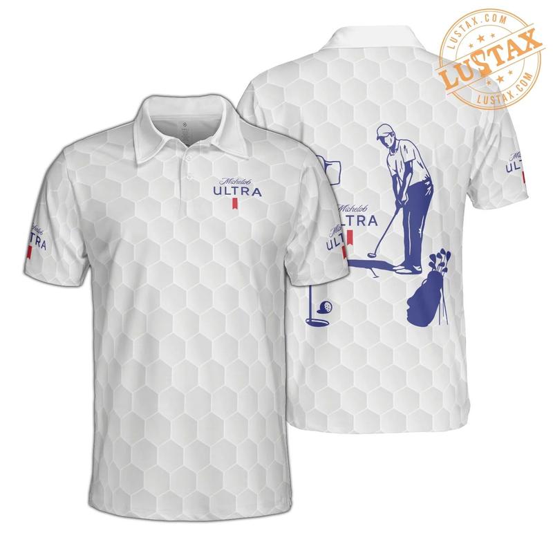 Michelob Ultra Beer Golf Polo Shirt Signature Design Golf White 3D Polo Shirt