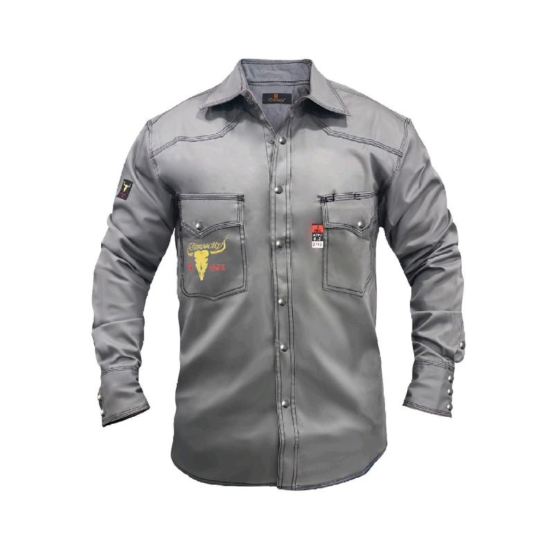 Grey Western FR Welding Shirt