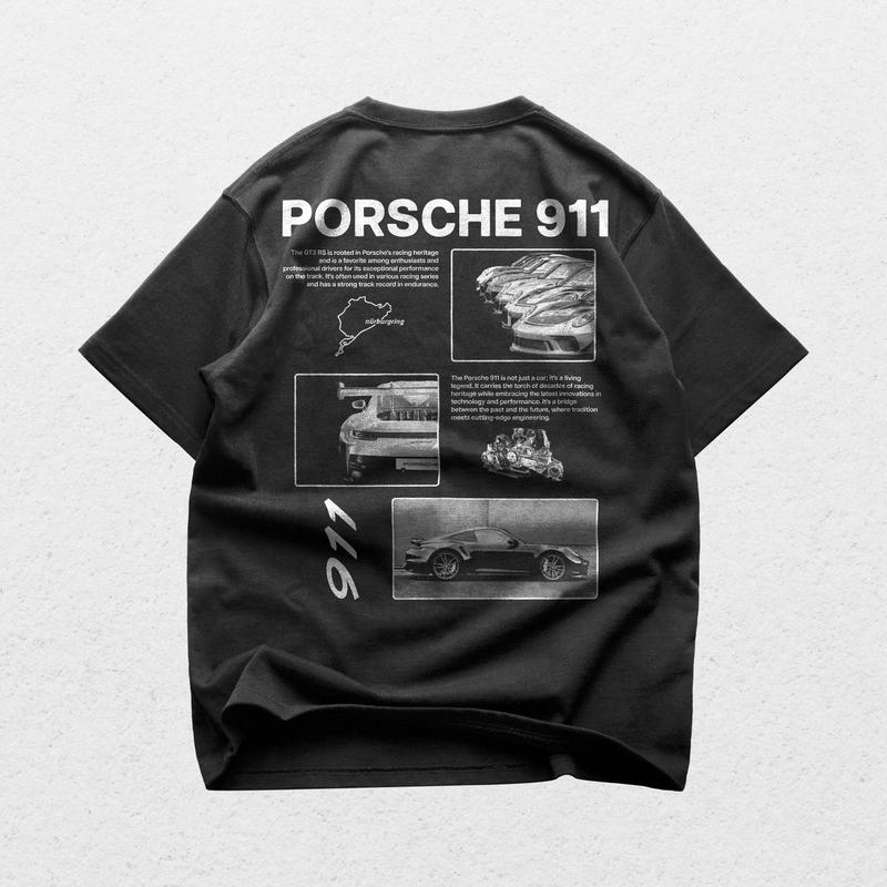 Porsche 911 Heritage Streetwear T-Shirt: Elevate Your Style with Comfort and Legendary Design Casual Cotton