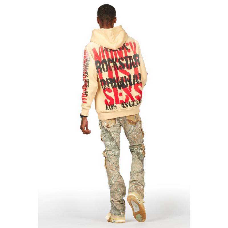 Yves Tree Camo Stacked Flare Cargo Jean