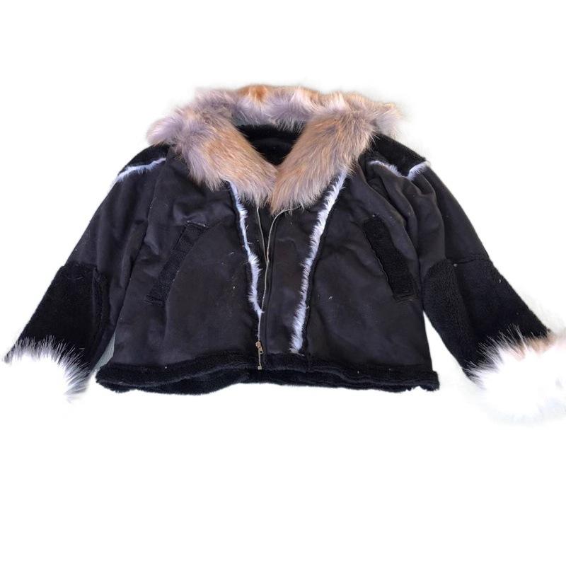 Men's Imitation Fur One-piece Large Fur Collar Long Sleeve New Fur Jacket Wholesale