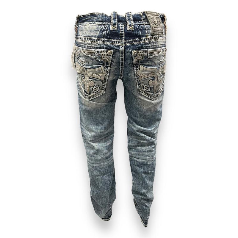 Men's Rock Revival Straight Leg Denim - Jameel