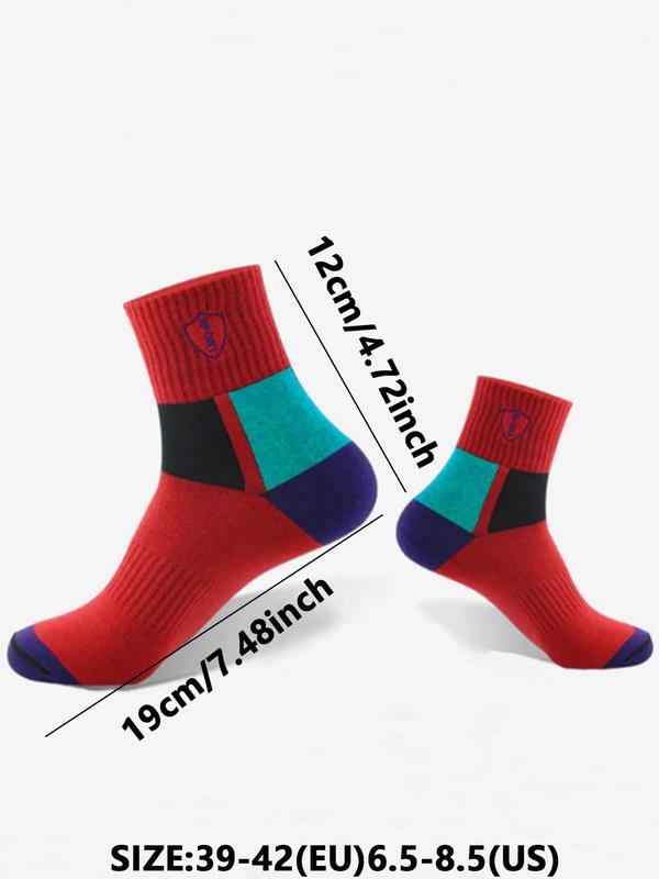 Men's 20 Pairs Letter & Patchwork Print Crew Socks, Summer Wear, Casual Comfy Breathable Socks for Daily Outdoor Wear, Socks for Men, Socks for All Seasons, Menswear