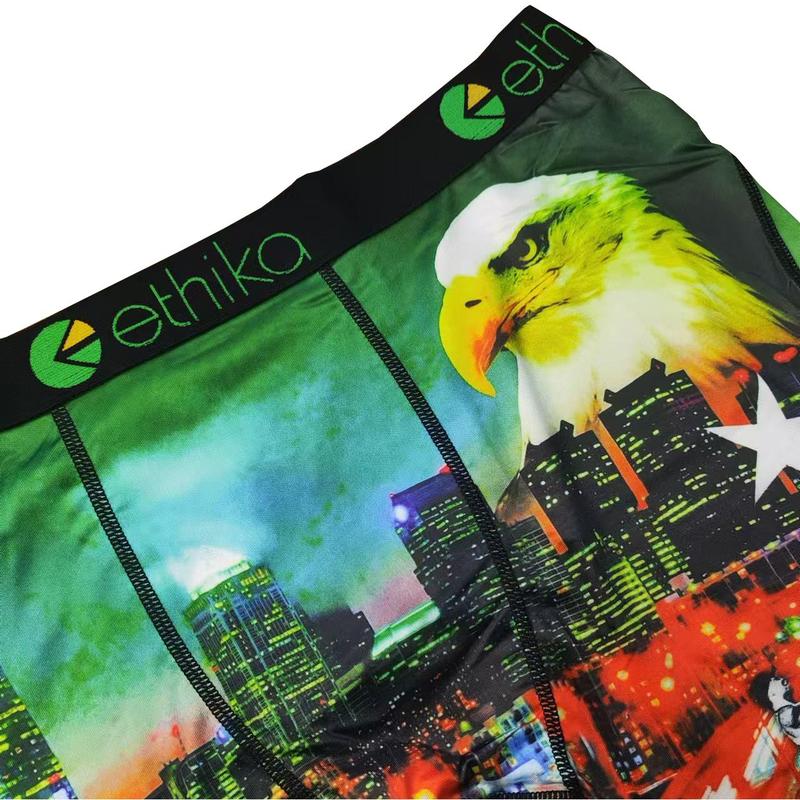 ETHIKA Men Underwear Breathable Sexy Panties Lingerie Underpants Male Plus Size L-XXXL Man Boxers Fashion Print Men Boxer Trunks