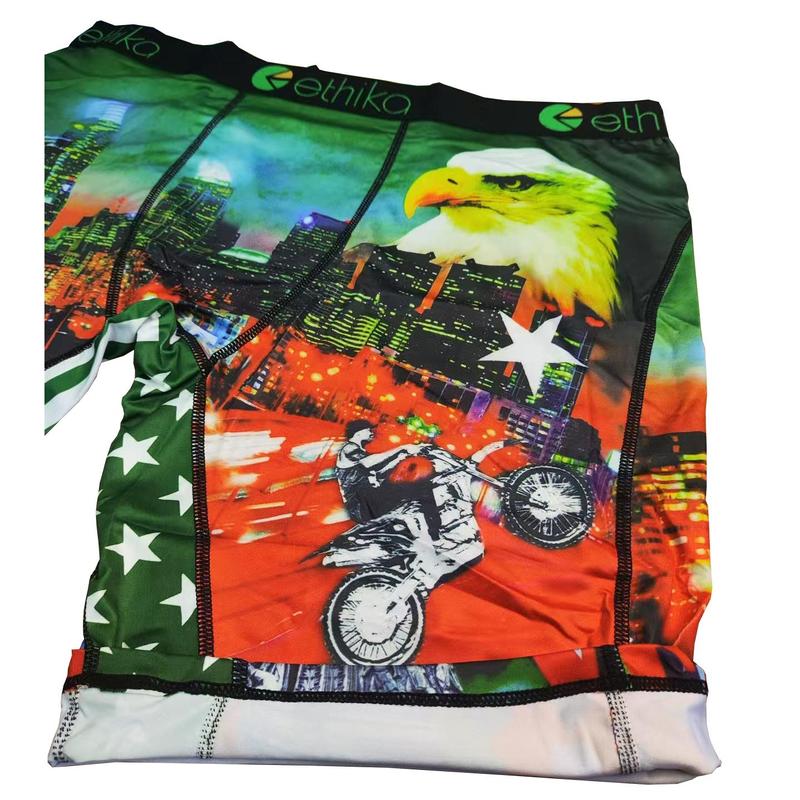 ETHIKA Men Underwear Breathable Sexy Panties Lingerie Underpants Male Plus Size L-XXXL Man Boxers Fashion Print Men Boxer Trunks