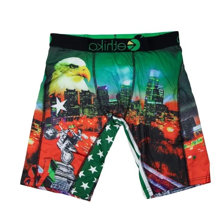 ETHIKA Men Underwear Breathable Sexy Panties Lingerie Underpants Male Plus Size L-XXXL Man Boxers Fashion Print Men Boxer Trunks