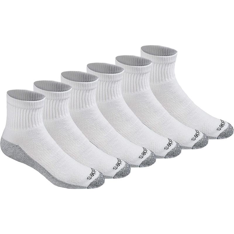 Dickies Men'S Dri-Tech Moisture Control Quarter Socks, Available in M-XXL (6, 12, 18 Pairs) Dickies