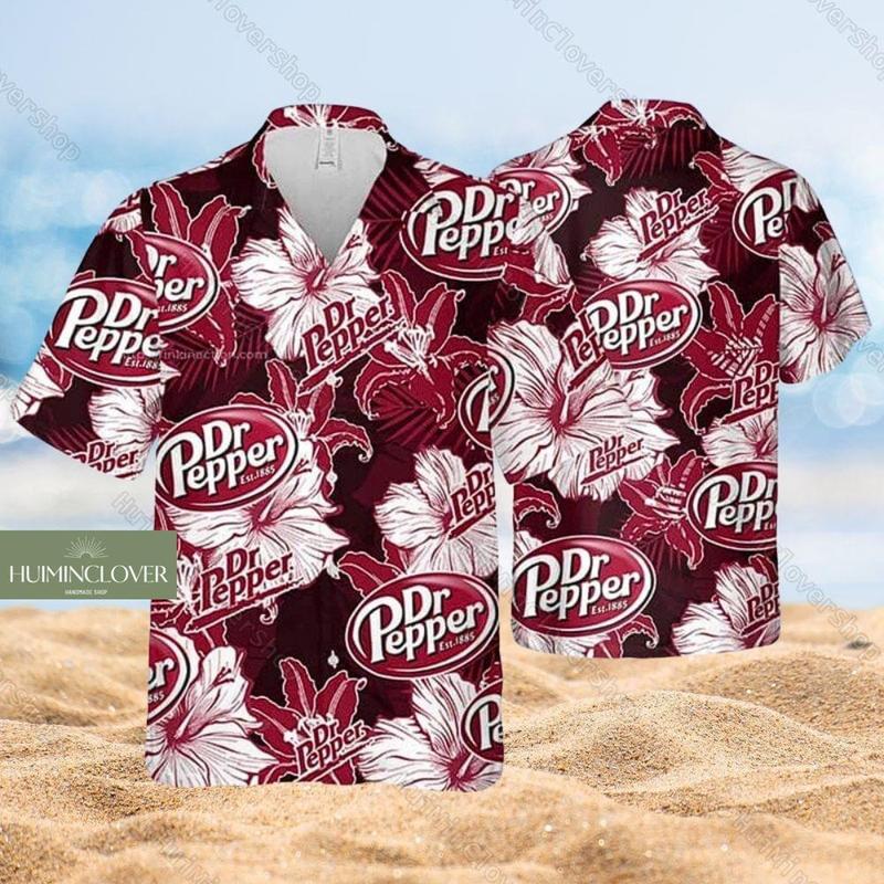 Dr Pepper Hawaiian Shirt, Dr Pepper Tropical Shirt, Dr Pepper Summer Shirt, Soda Beach Shirt, Dr Pepper Button Shirt, Gift For Him