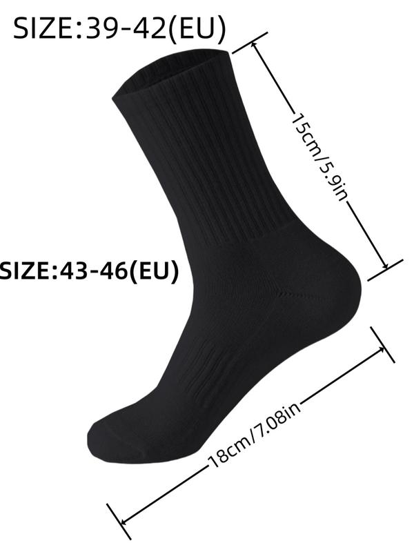 Men's Cross Print Crew Socks, Casual Moisture Wicking Mid Tube Socks, Soft Comfy Breathable Socks for All Seasons Daily Wear