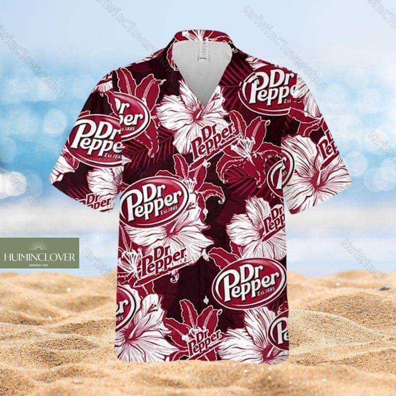 Dr Pepper Hawaiian Shirt, Dr Pepper Tropical Shirt, Dr Pepper Summer Shirt, Soda Beach Shirt, Dr Pepper Button Shirt, Gift For Him