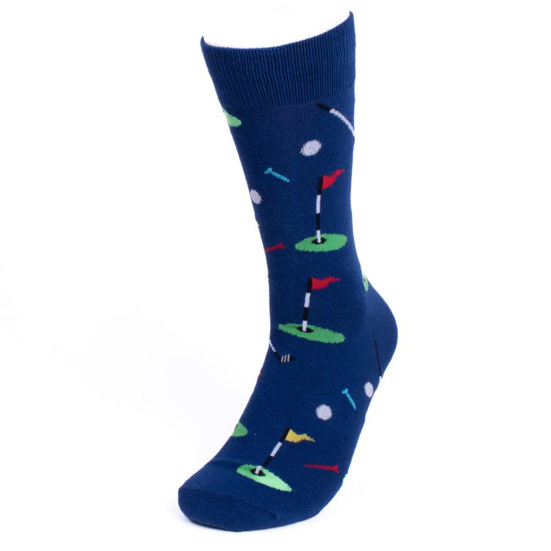 Men's Socks - Navy Golf Novelty Socks