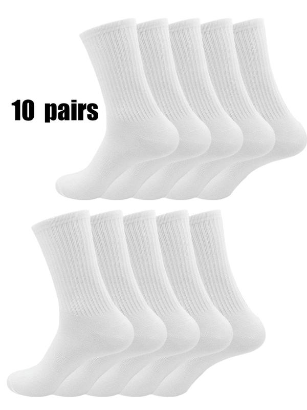 Men's Cross Print Crew Socks, Casual Moisture Wicking Mid Tube Socks, Soft Comfy Breathable Socks for All Seasons Daily Wear