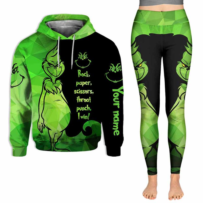 Green Monters Stole Christmas - Personalized Hoodie and Leggings - PT