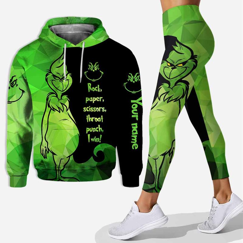 Green Monters Stole Christmas - Personalized Hoodie and Leggings - PT