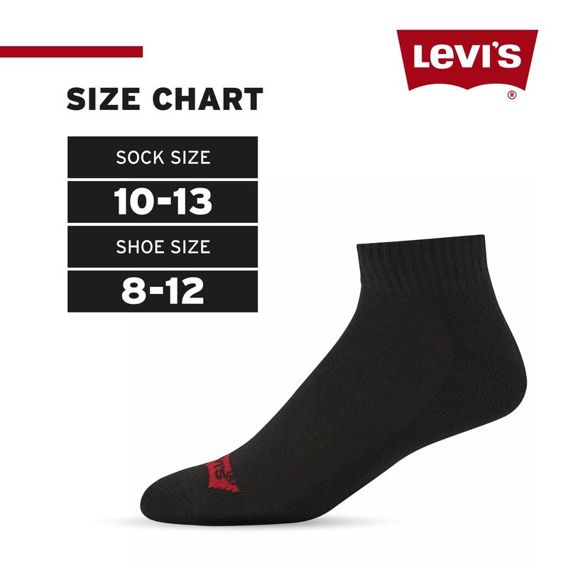 Levi's Mens Socks 10 Pairs Crew Low Cut No Show Quarter Ankle Socks for Men Premium Athletic Men's Socks Size 9-12