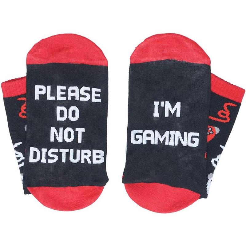 Do Not Disturb Funny Gaming Socks Christmas Gift Stocking Stuffers for Teenage Men Women