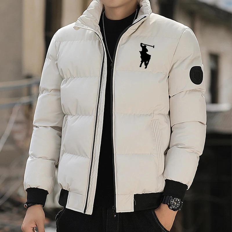 Men's Down 2024 Autumn Winter Fashion zipper Outdoor Fishing jacket Windproof casual cotton-padded jacket