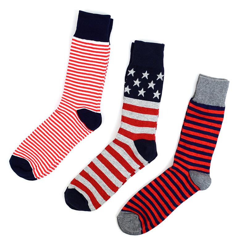 Fancy Multi Colored Socks Striped Gift Box (3 Pairs in Box)