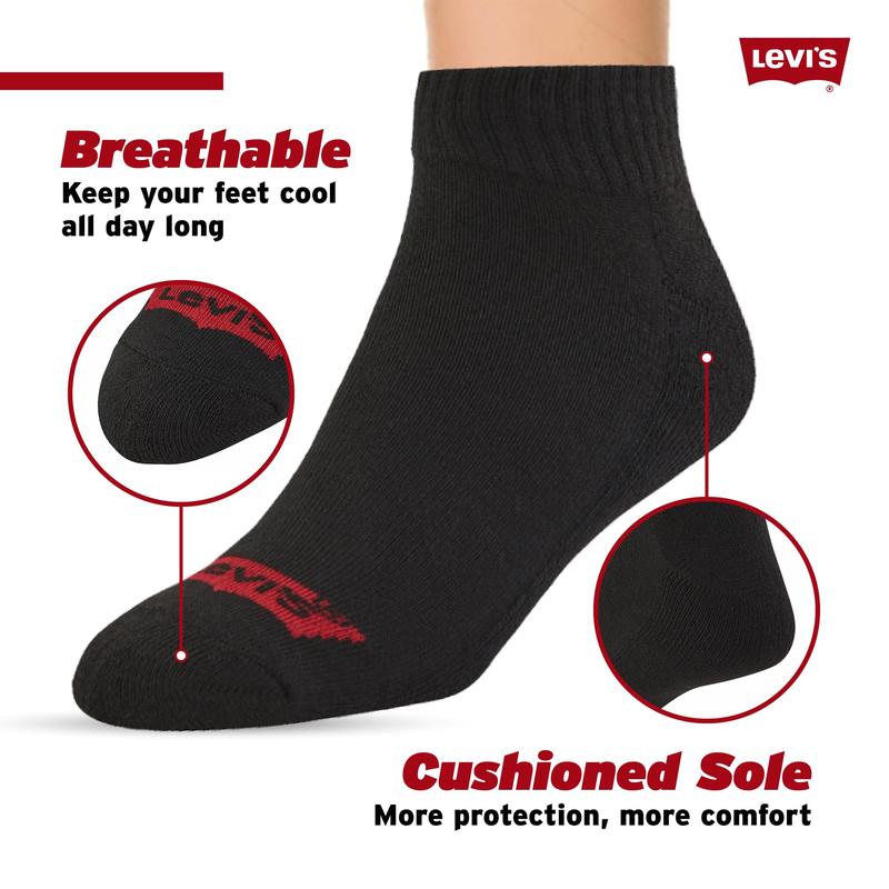 Levi's Mens Socks 10 Pairs Crew Low Cut No Show Quarter Ankle Socks for Men Premium Athletic Men's Socks Size 9-12