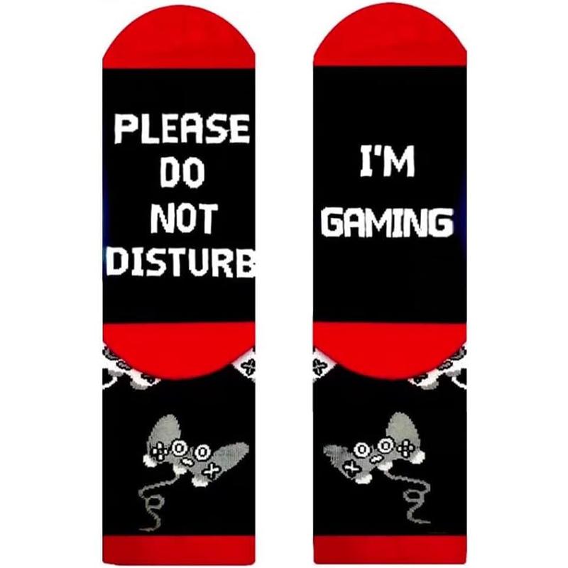 Do Not Disturb Funny Gaming Socks Christmas Gift Stocking Stuffers for Teenage Men Women