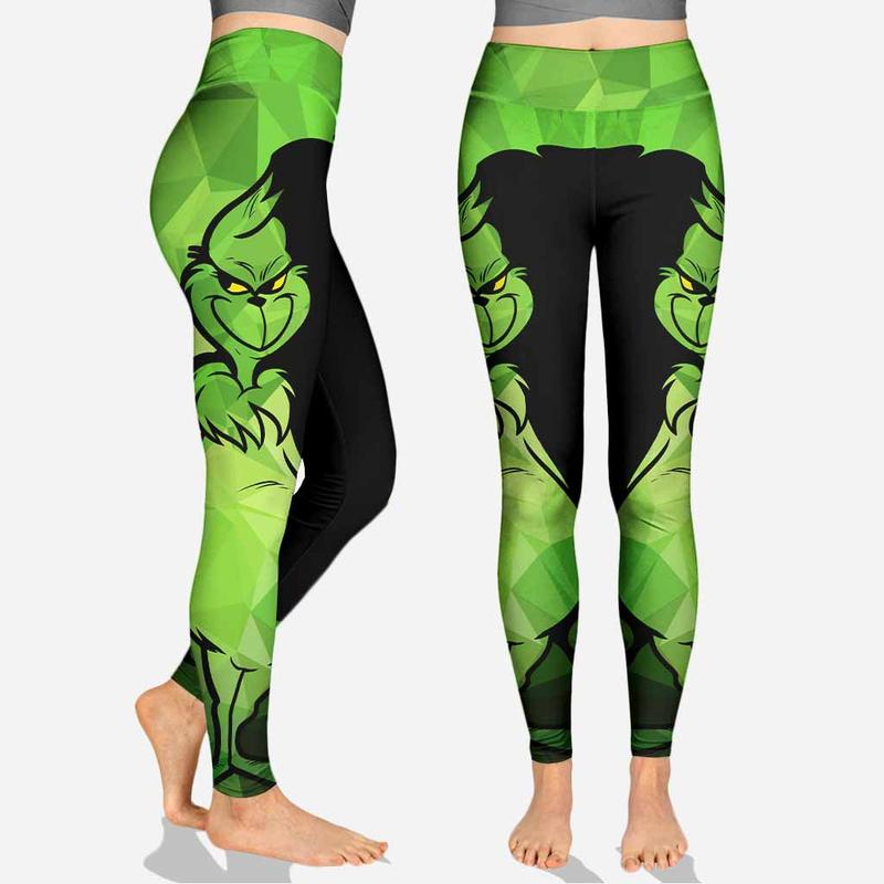 Green Monters Stole Christmas - Personalized Hoodie and Leggings - PT