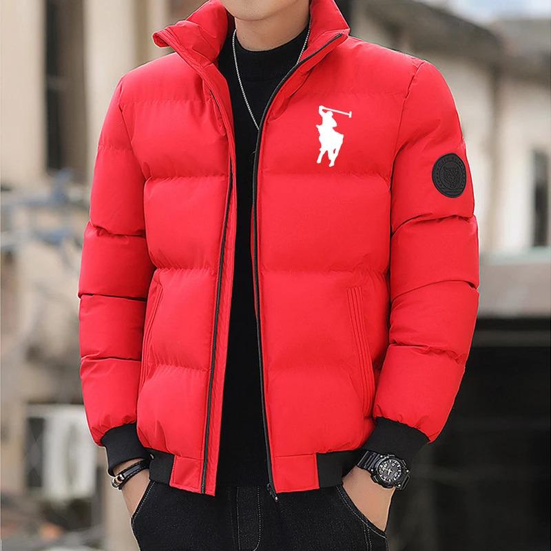 Men's Down 2024 Autumn Winter Fashion zipper Outdoor Fishing jacket Windproof casual cotton-padded jacket