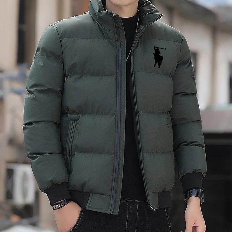 Men's Down 2024 Autumn Winter Fashion zipper Outdoor Fishing jacket Windproof casual cotton-padded jacket