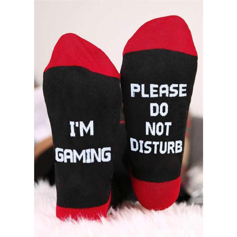 Do Not Disturb Funny Gaming Socks Christmas Gift Stocking Stuffers for Teenage Men Women