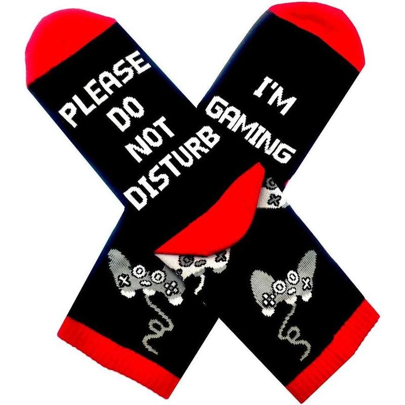 Do Not Disturb Funny Gaming Socks Christmas Gift Stocking Stuffers for Teenage Men Women