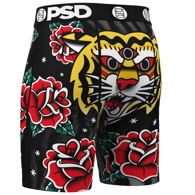 PSD Men's 3 Eyed Ink Boxer Brief - Standard Length 7 Inch Inseam, Moisture-Wicking 4-Way Stretch Fabric